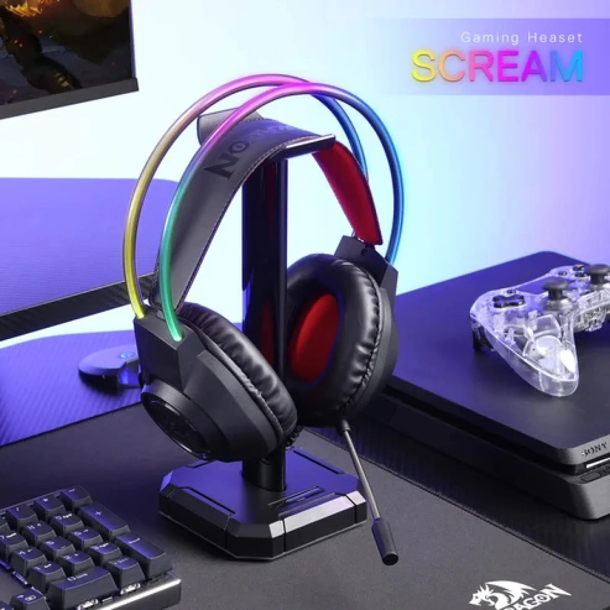 Наушники игровые проводные Redragon Scream H231 / Black