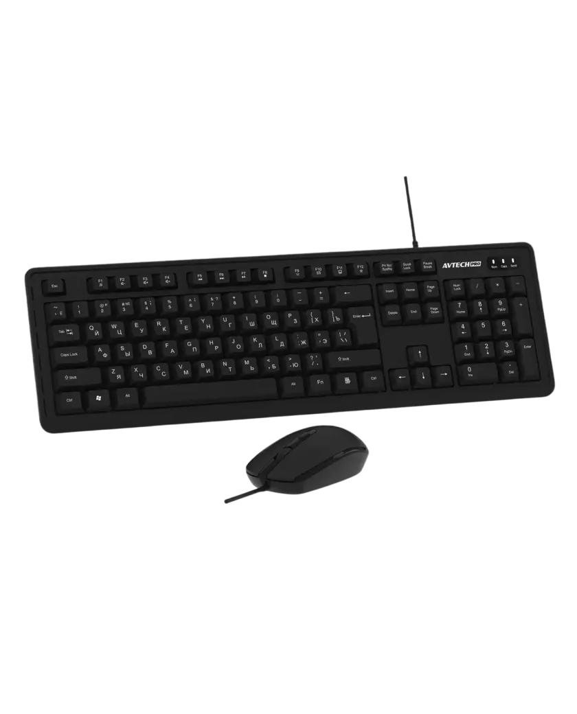 Комплект проводной (клавиатура+мышь) AVTech Pro C305 / Black