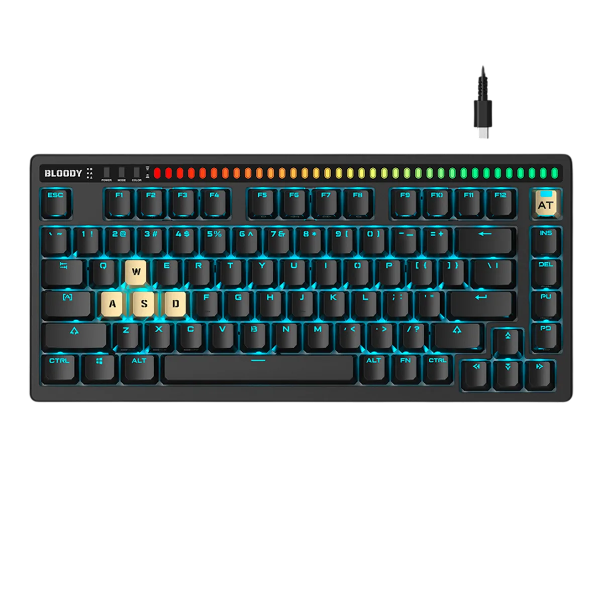 Клавиатура игровая проводная Bloody AT75 Magnesium Gaming / Black