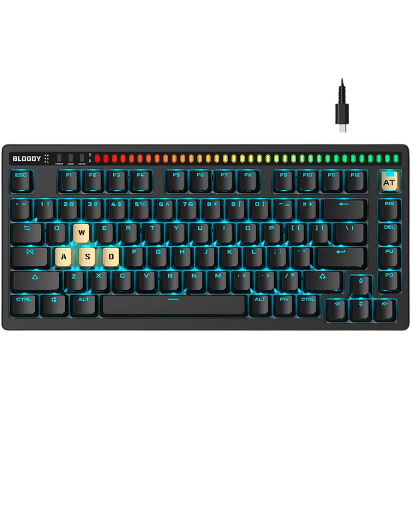 Клавиатура игровая проводная Bloody AT75 Magnesium Gaming / Black