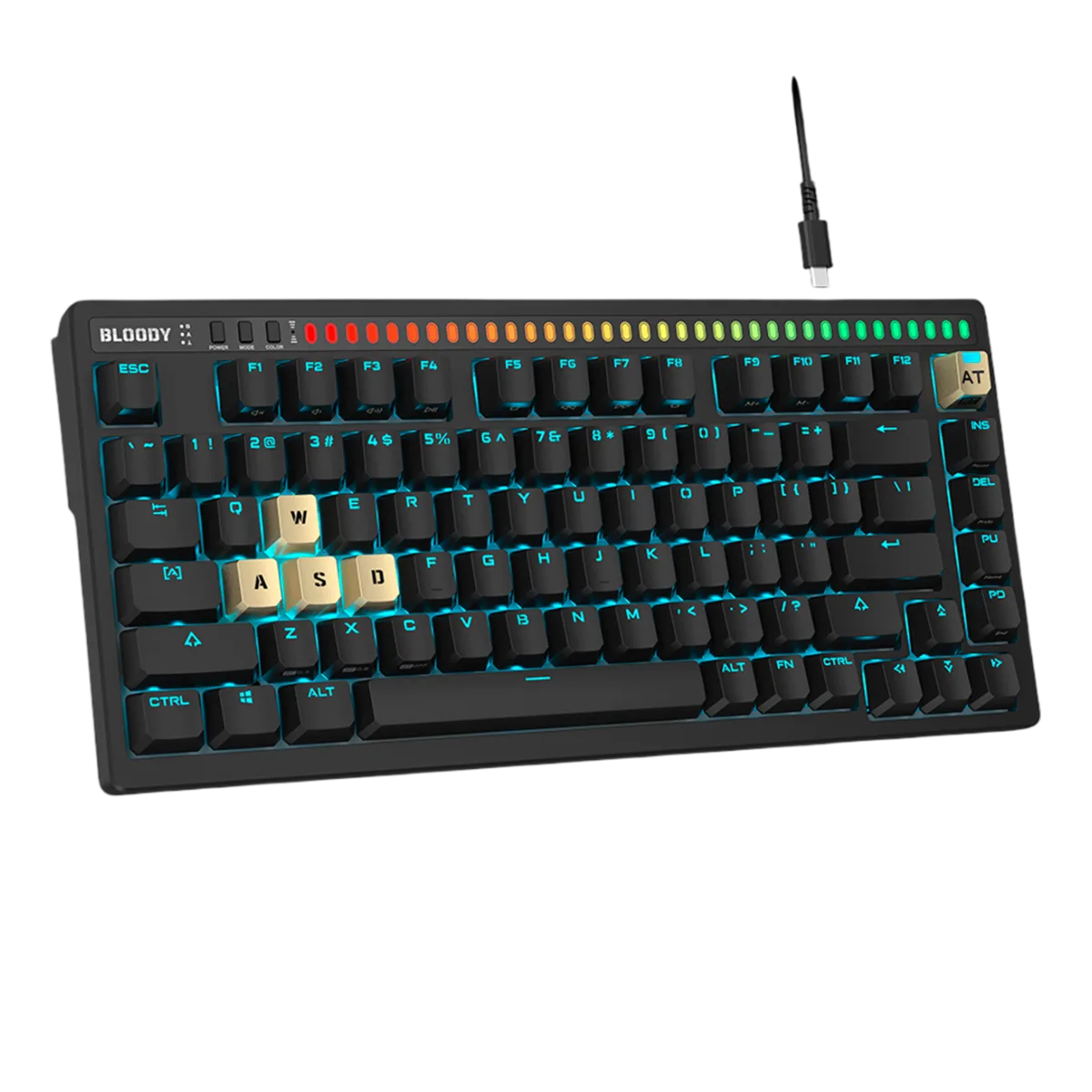 Клавиатура игровая проводная Bloody AT75 Magnesium Gaming / Black