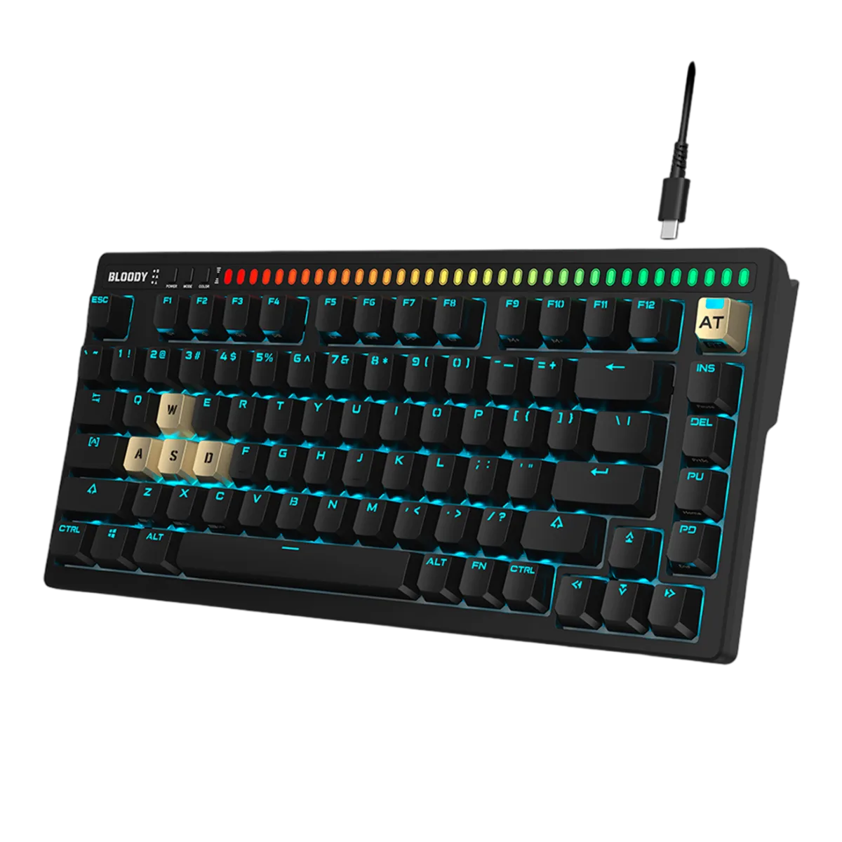 Клавиатура игровая проводная Bloody AT75 Magnesium Gaming / Black