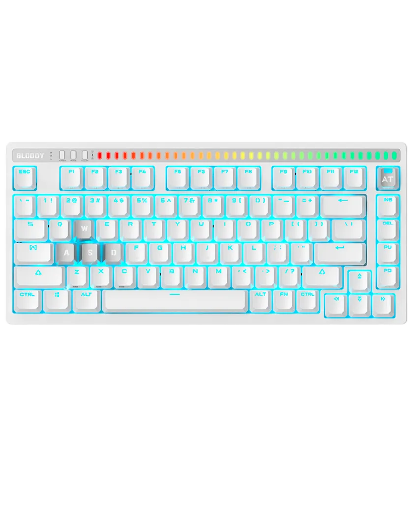 Клавиатура игровая проводная Bloody AT75 Magnesium Gaming / White