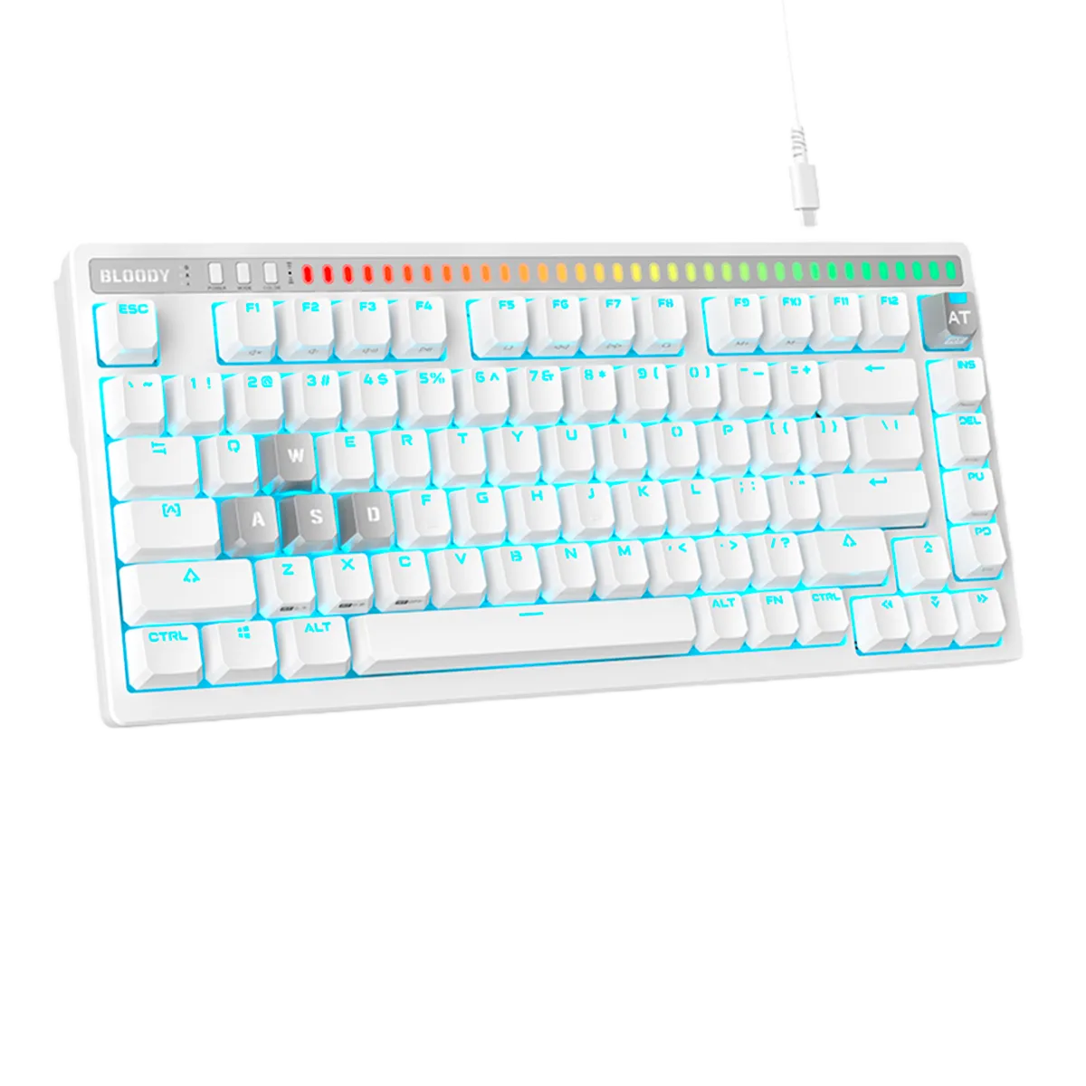 Клавиатура игровая проводная Bloody AT75 Magnesium Gaming / White