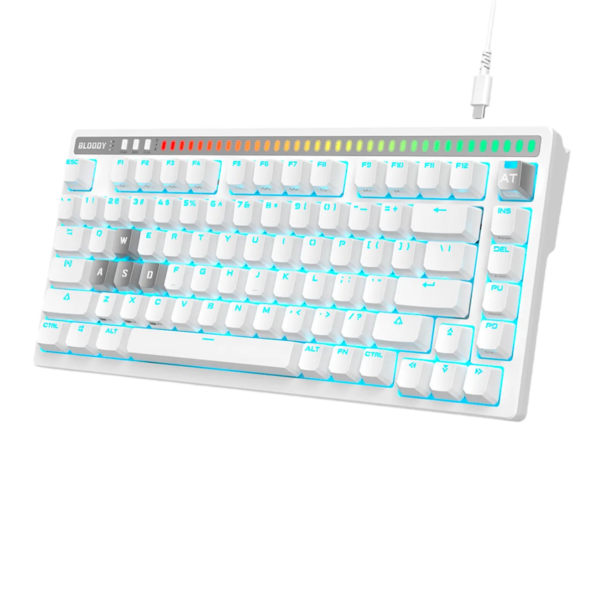 Клавиатура игровая проводная Bloody AT75 Magnesium Gaming / White