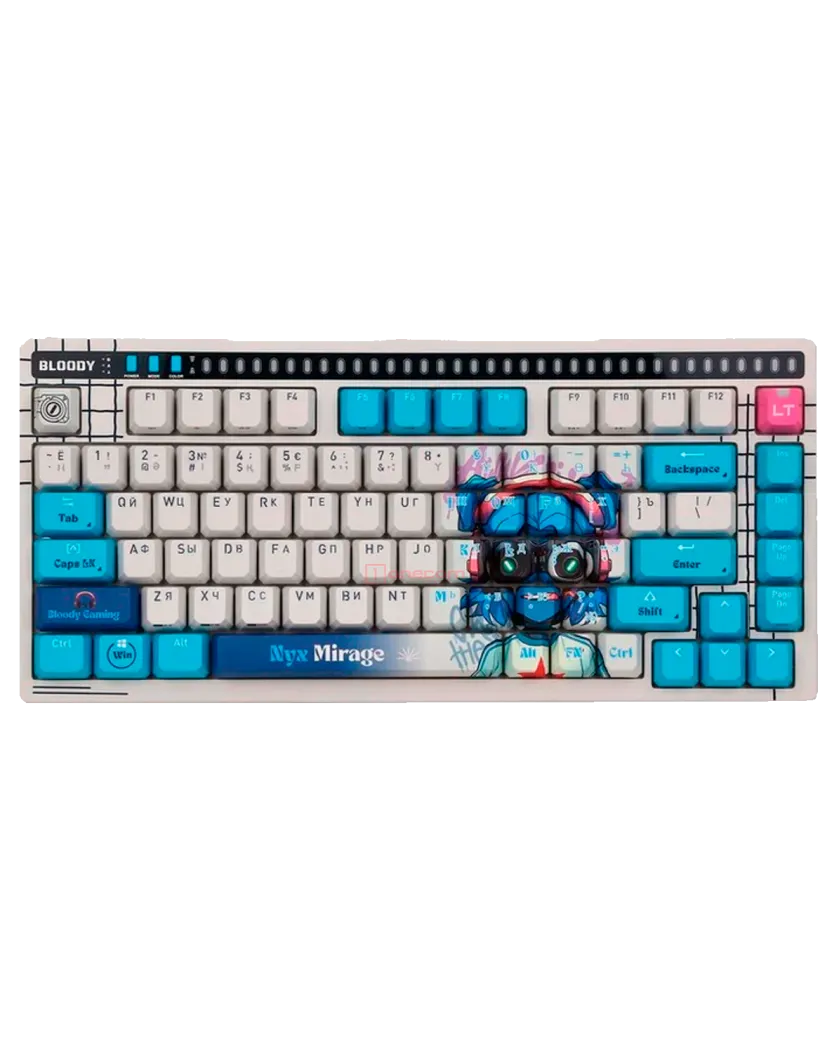 Клавиатура игровая проводная Bloody AT75 Nyx Mirage Gaming / White