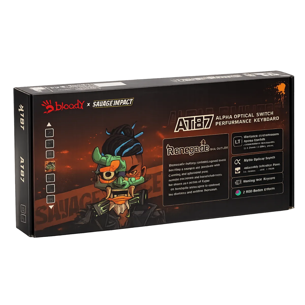Клавиатура игровая проводная Bloody AT87 Renegade Midnight Gaming / Black