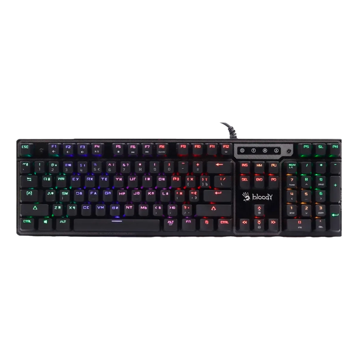 Клавиатура игровая проводная Bloody B750N Gaming / Destiny Green