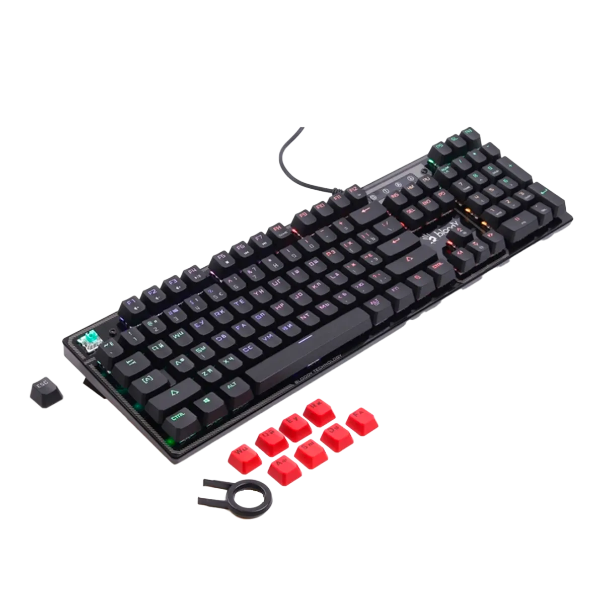 Клавиатура игровая проводная Bloody B750N Gaming / Destiny Green