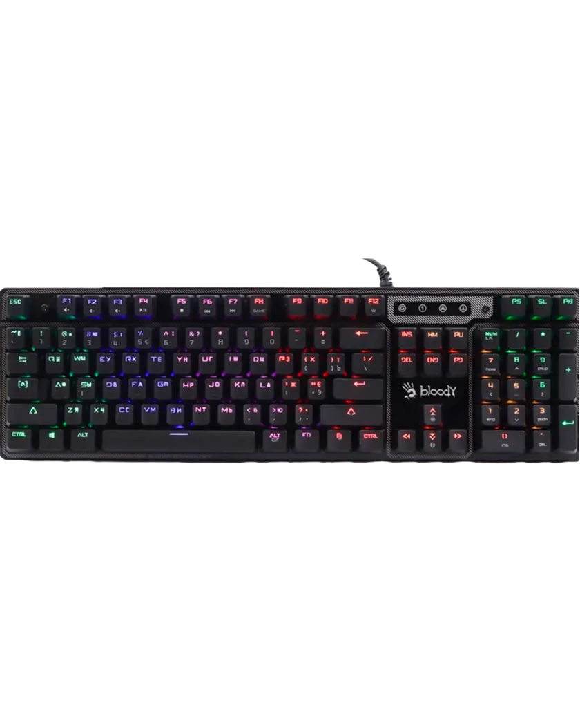 Клавиатура игровая проводная Bloody B750N Gaming / Destiny Green