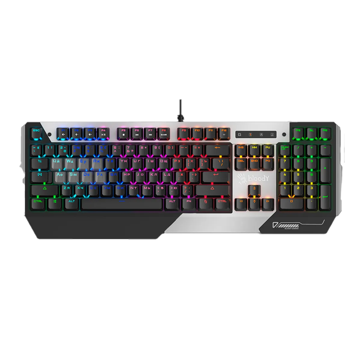 Клавиатура игровая проводная Bloody B865R Gaming / Gun Grey