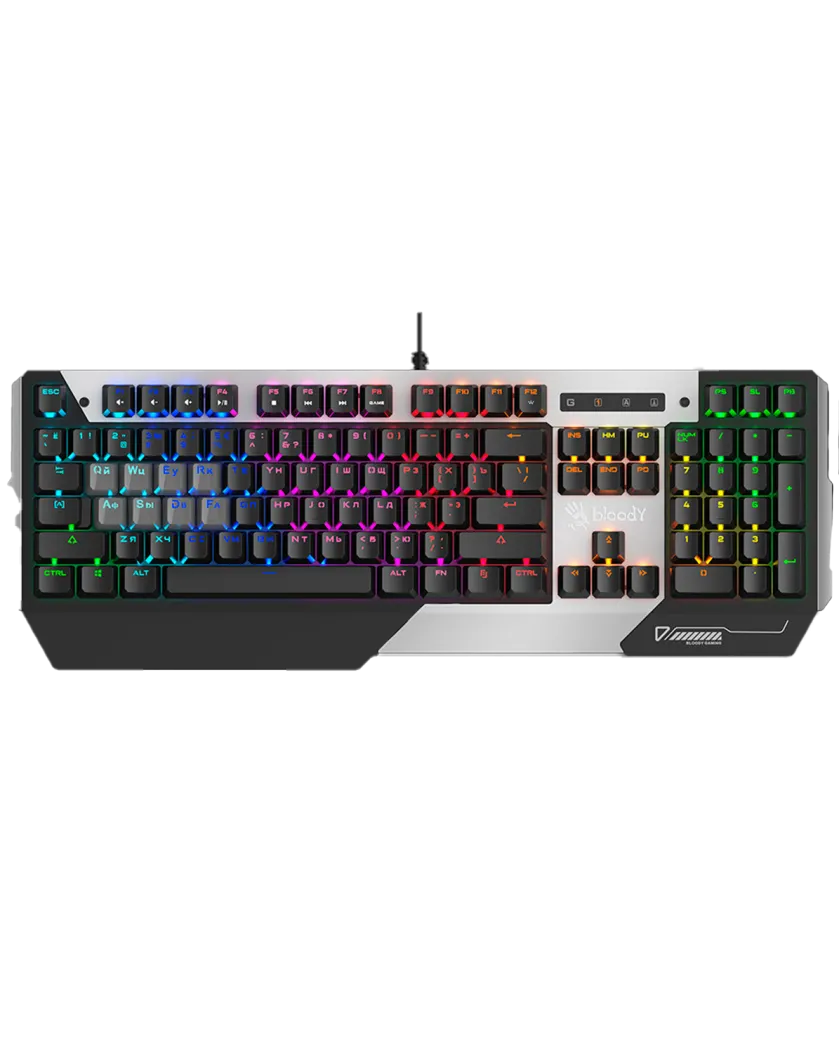 Клавиатура игровая проводная Bloody B865R Gaming / Gun Grey