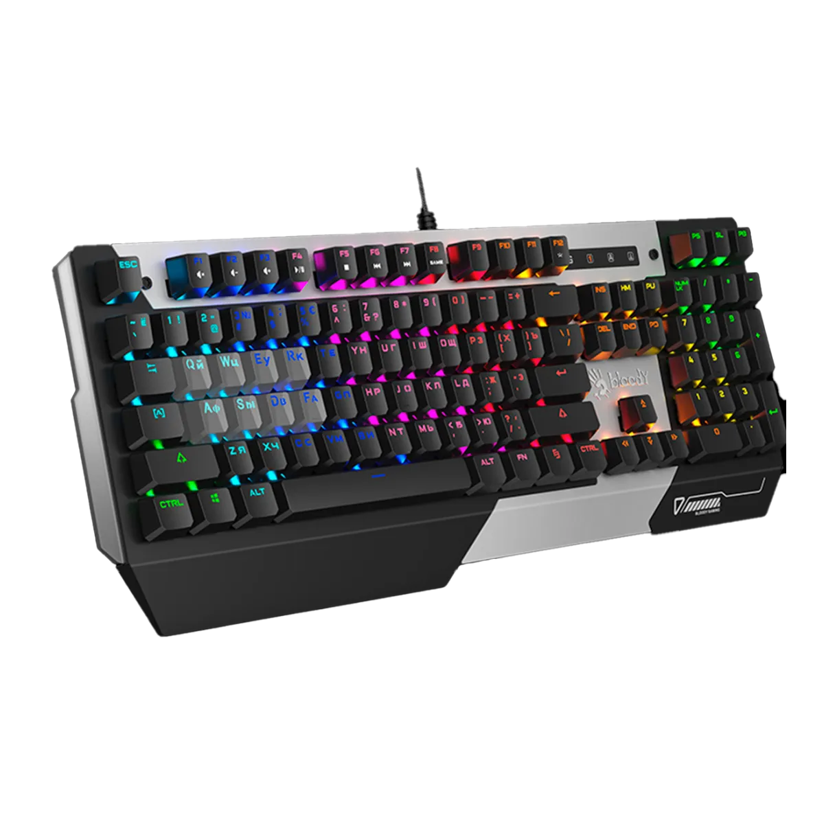 Клавиатура игровая проводная Bloody B865R Gaming / Gun Grey