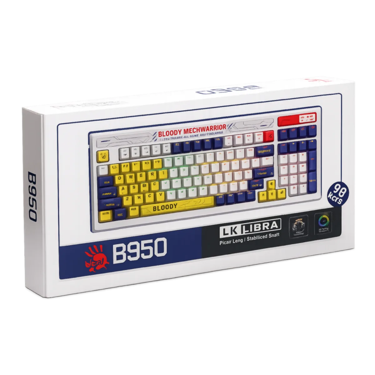 Клавиатура игровая проводная Bloody B950 Gaming / Warrior Blue