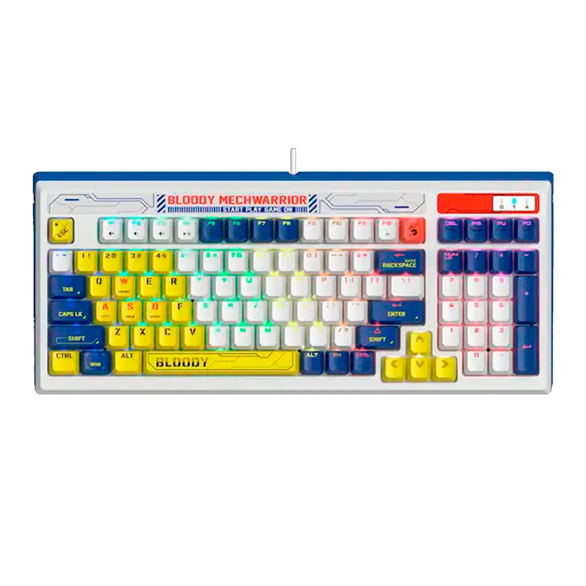 Клавиатура игровая проводная Bloody B950 Gaming / Warrior Blue