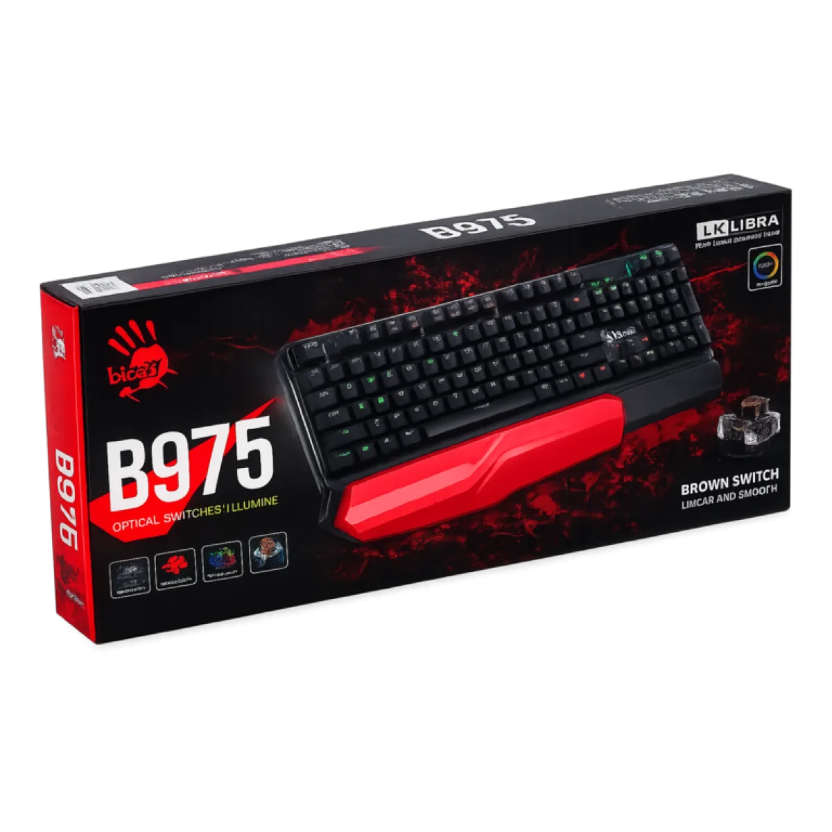 Клавиатура игровая проводная Bloody B975 Gaming RGB / Black