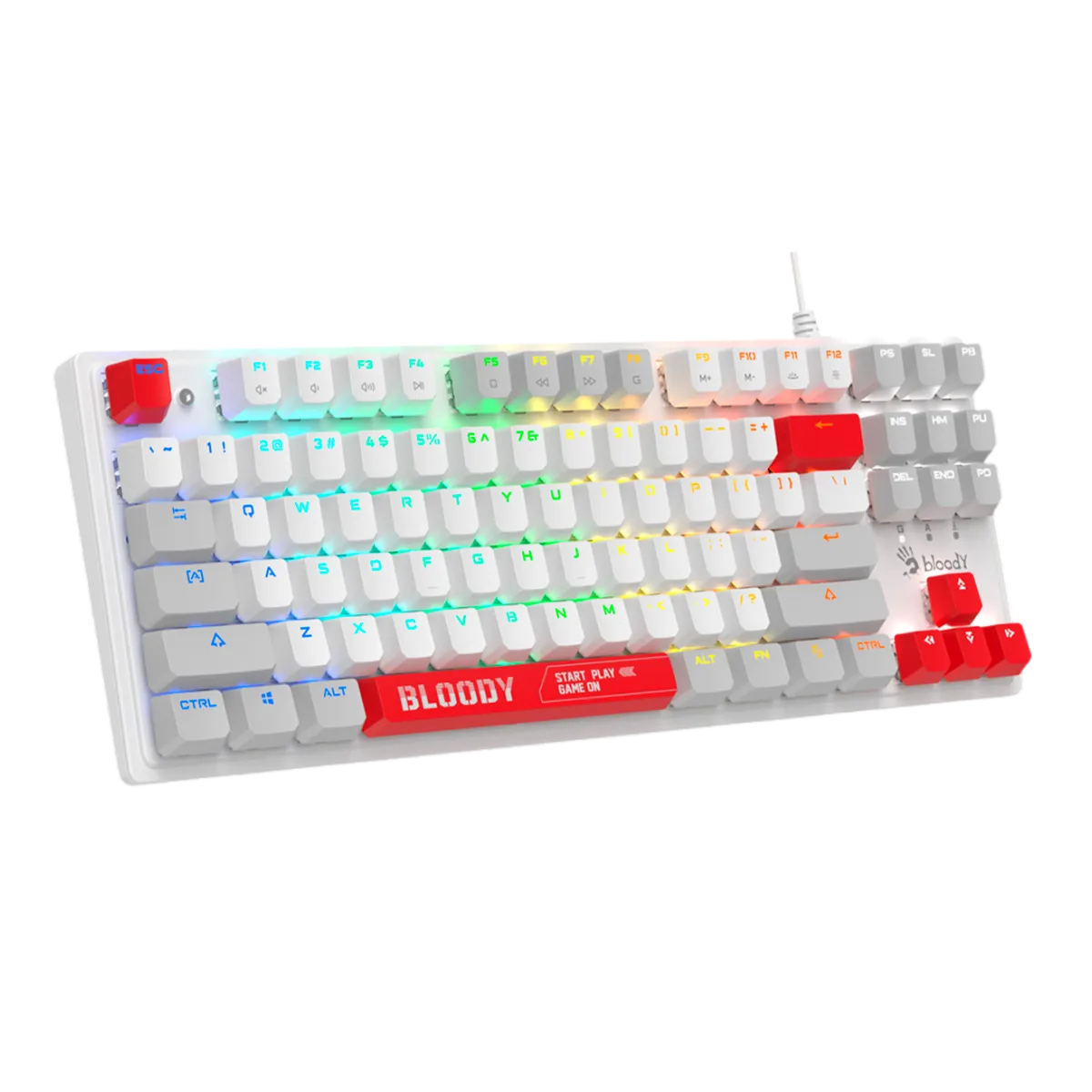 Клавиатура игровая проводная Bloody S310N RGB Gaming / Energy White