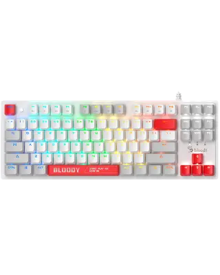 Клавиатура игровая проводная Bloody S310N RGB Gaming / Energy White