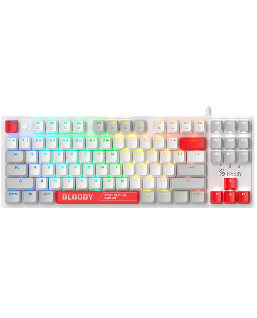 Клавиатура игровая проводная Bloody S310N RGB Gaming / Energy White