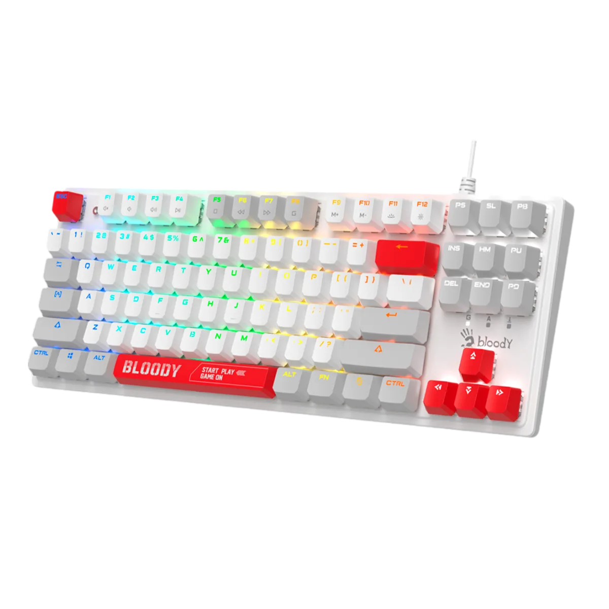 Клавиатура игровая проводная Bloody S310N RGB Gaming / Energy White
