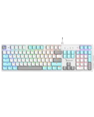 Клавиатура игровая проводная Bloody S510R RGB Gaming / Icy White