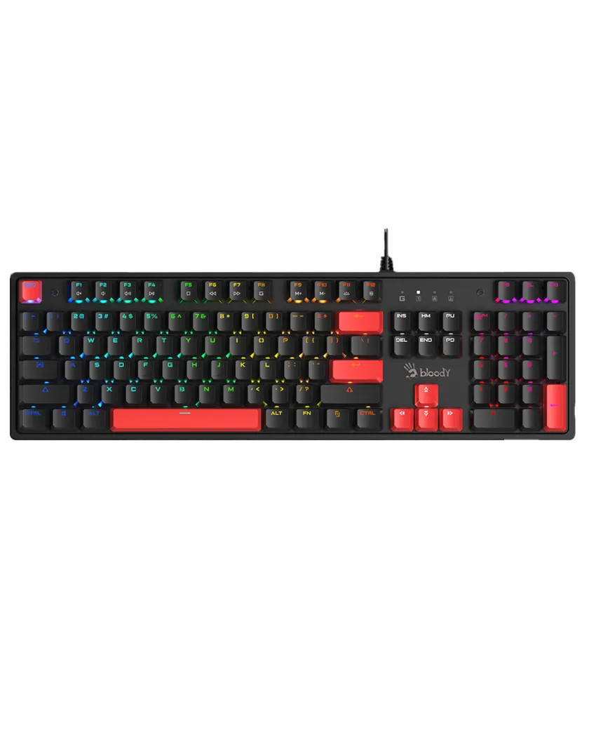 Клавиатура игровая проводная Bloody S520N RGB Gaming / Pudding Black