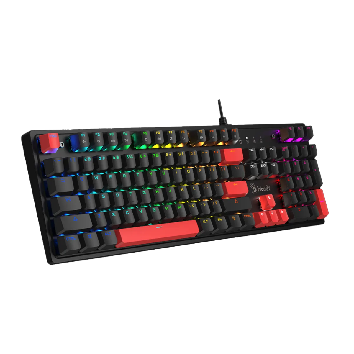 Клавиатура игровая проводная Bloody S520N RGB Gaming / Pudding Black