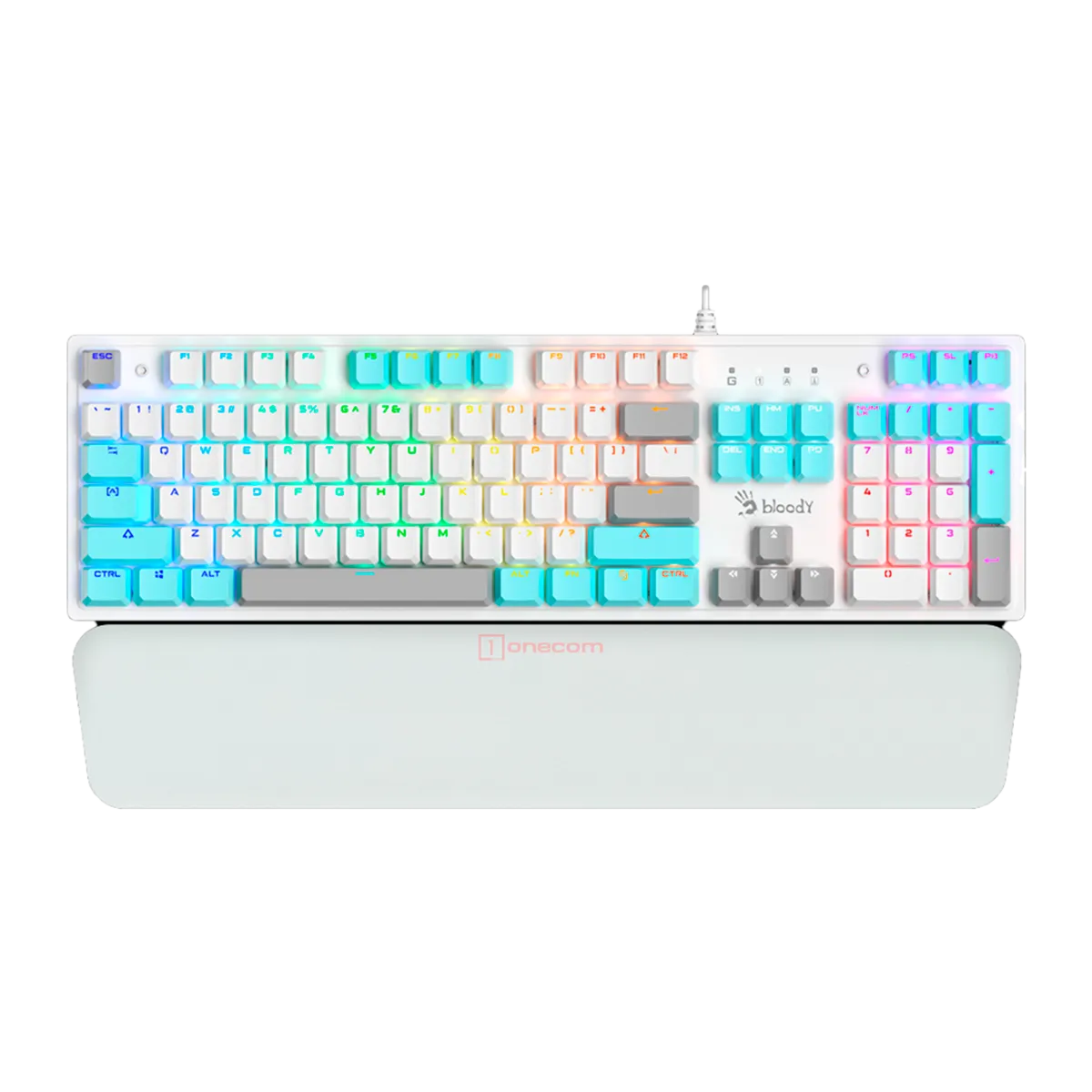 Клавиатура игровая проводная Bloody S525N Gaming / Icy White