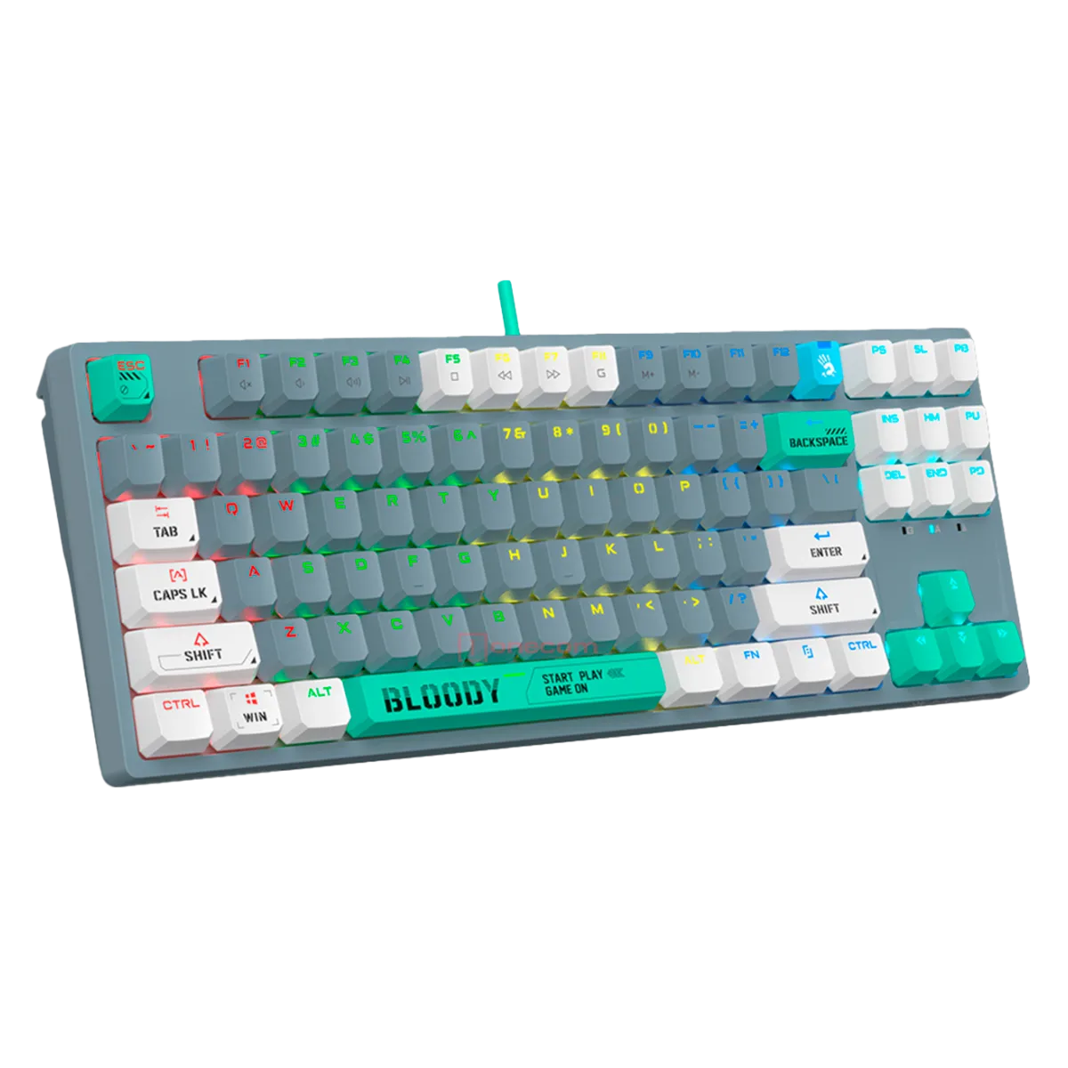Клавиатура игровая проводная Bloody S87 Gaming / Energy Ash