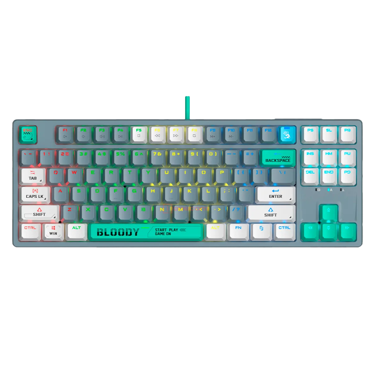 Клавиатура игровая проводная Bloody S87 Gaming / Energy Ash