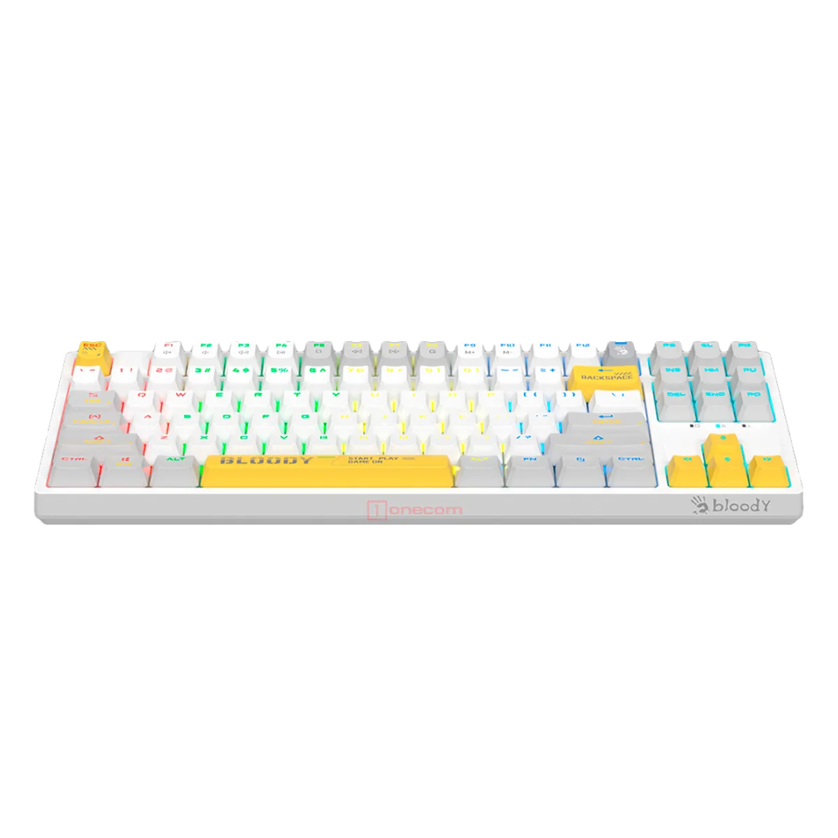 Клавиатура игровая проводная Bloody S87 Gaming / Energy White