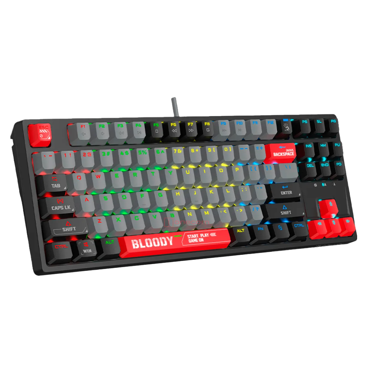 Клавиатура игровая проводная Bloody S87 Gaming / Energy Red