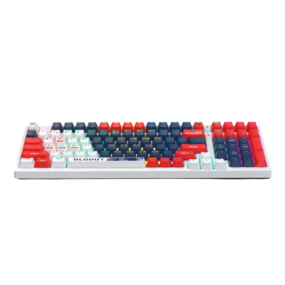 Клавиатура игровая проводная Bloody S98 Sport Navy Red Switch Gaming RGB / Color