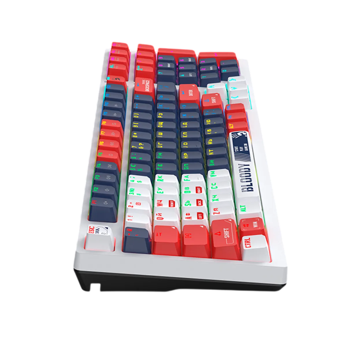Клавиатура игровая проводная Bloody S98 Sport Navy Red Switch Gaming RGB / Color