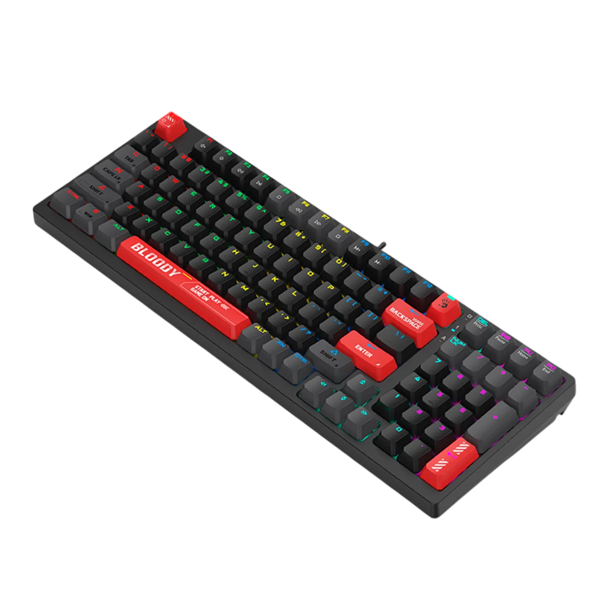 Клавиатура игровая проводная Bloody S98 Sports Red Gaming RGB / Red