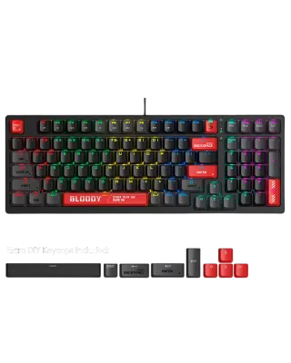Клавиатура игровая проводная Bloody S98 Sports Red Gaming RGB / Red