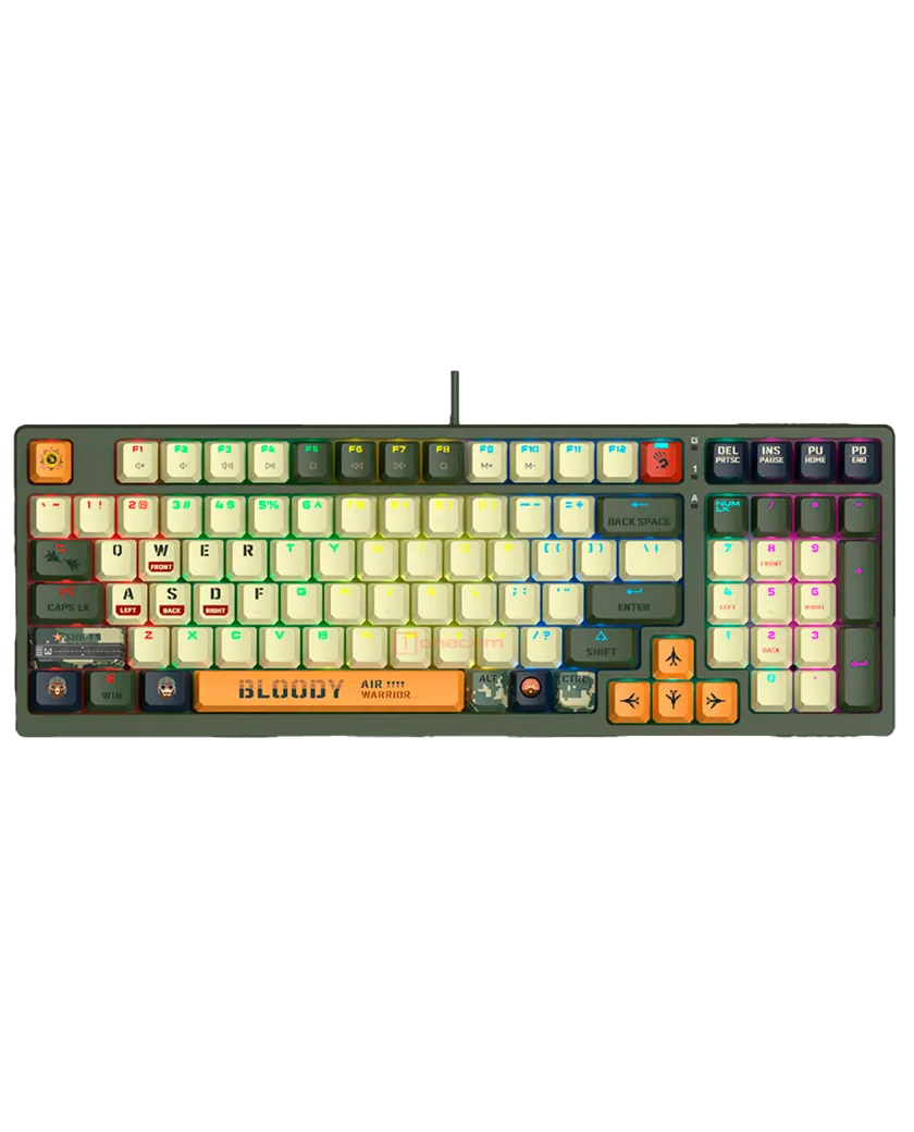 Клавиатура игровая проводная Bloody S98 Aviator Gaming / Khaki