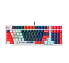 Клавиатура игровая проводная Bloody S98 Sports Navy Brown Switch Gaming RGB / White