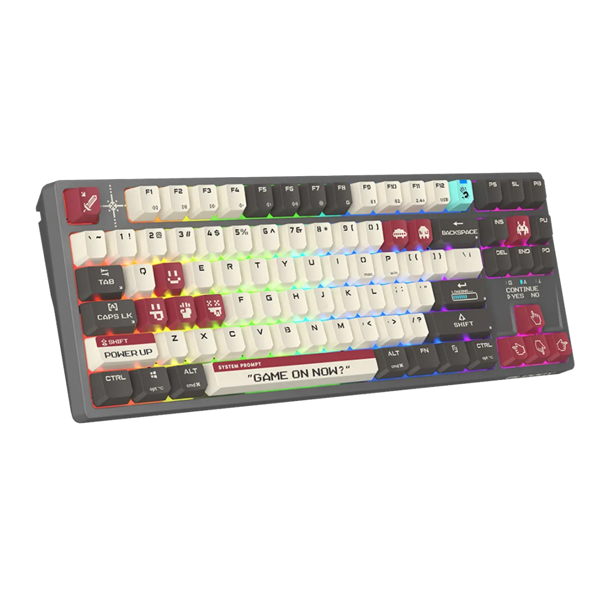 Клавиатура игровая беспроводная Bloody WS87 Pixel Mechanical  Red Gaming / Red