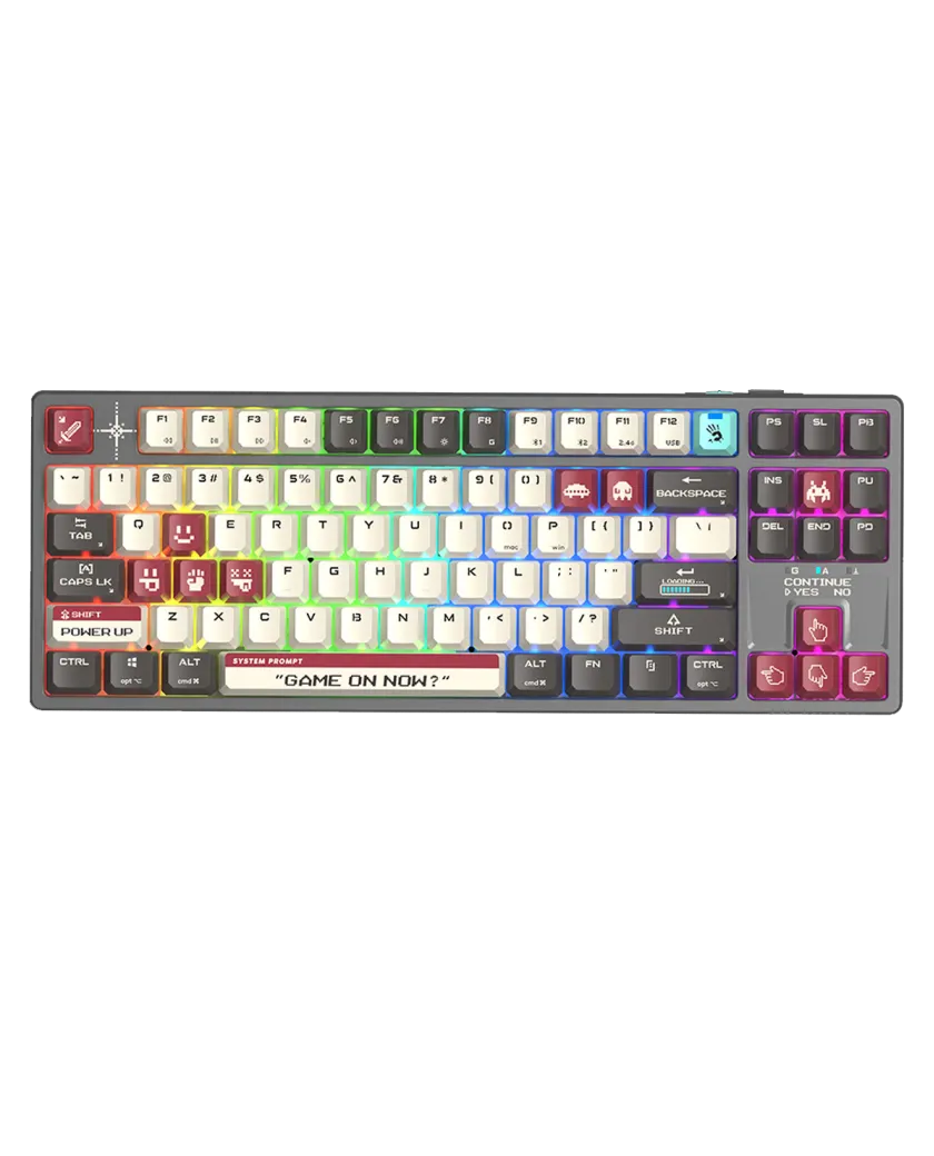 Клавиатура игровая беспроводная Bloody WS87 Pixel Mechanical  Red Gaming / Red