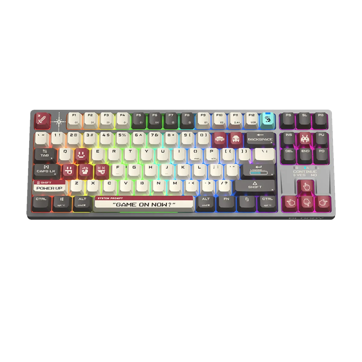 Клавиатура игровая беспроводная Bloody WS87 Pixel Mechanical  Red Gaming / Red