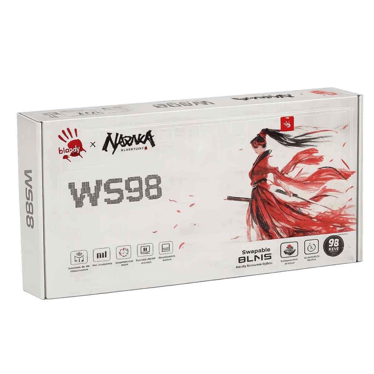 Клавиатура игровая беспроводная Bloody WS98 Naraka Gaming / Grey
