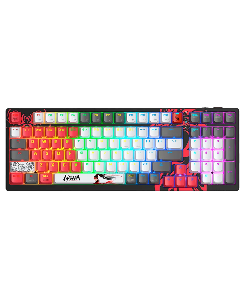 Клавиатура игровая беспроводная Bloody WS98 Naraka Gaming / Grey