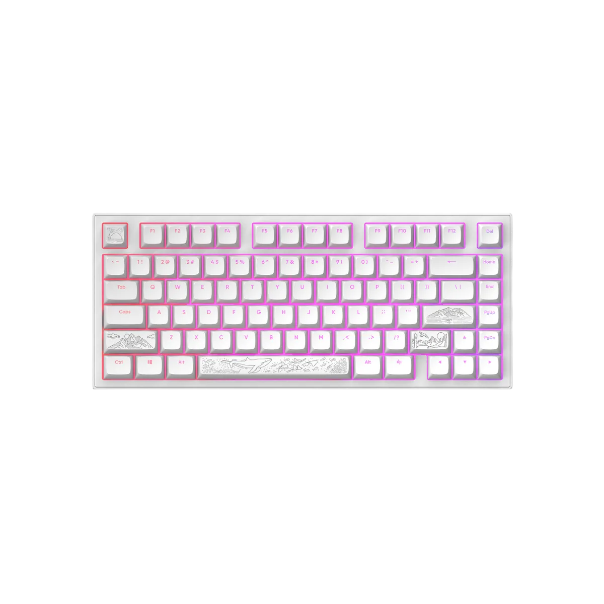 Клавиатура игровая проводная Dark Project ALU81A Terra Nostra / Белый