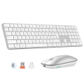 Комплект беспроводной (клавиатура+мышь) Meetion C230MW / White