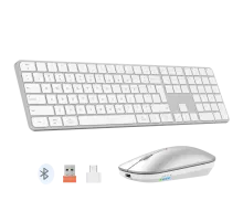 Комплект беспроводной (клавиатура+мышь) Meetion C230MW / White