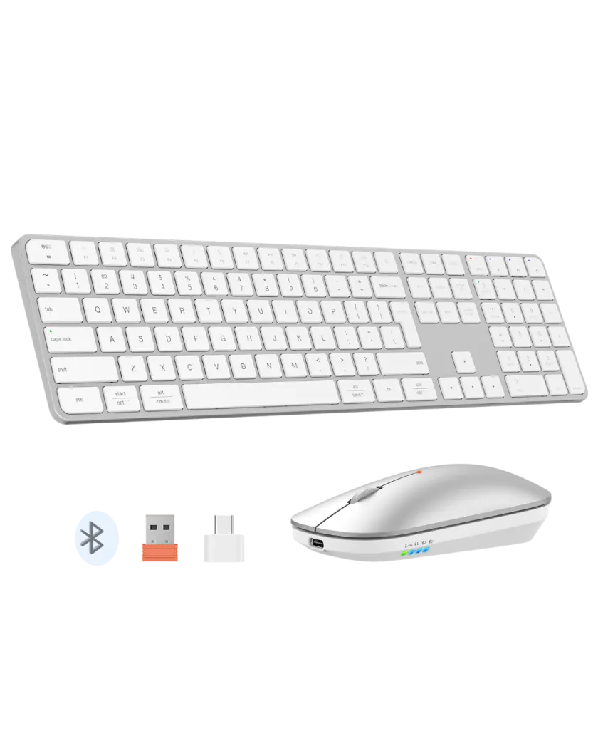 Комплект беспроводной (клавиатура+мышь) Meetion C230MW / White