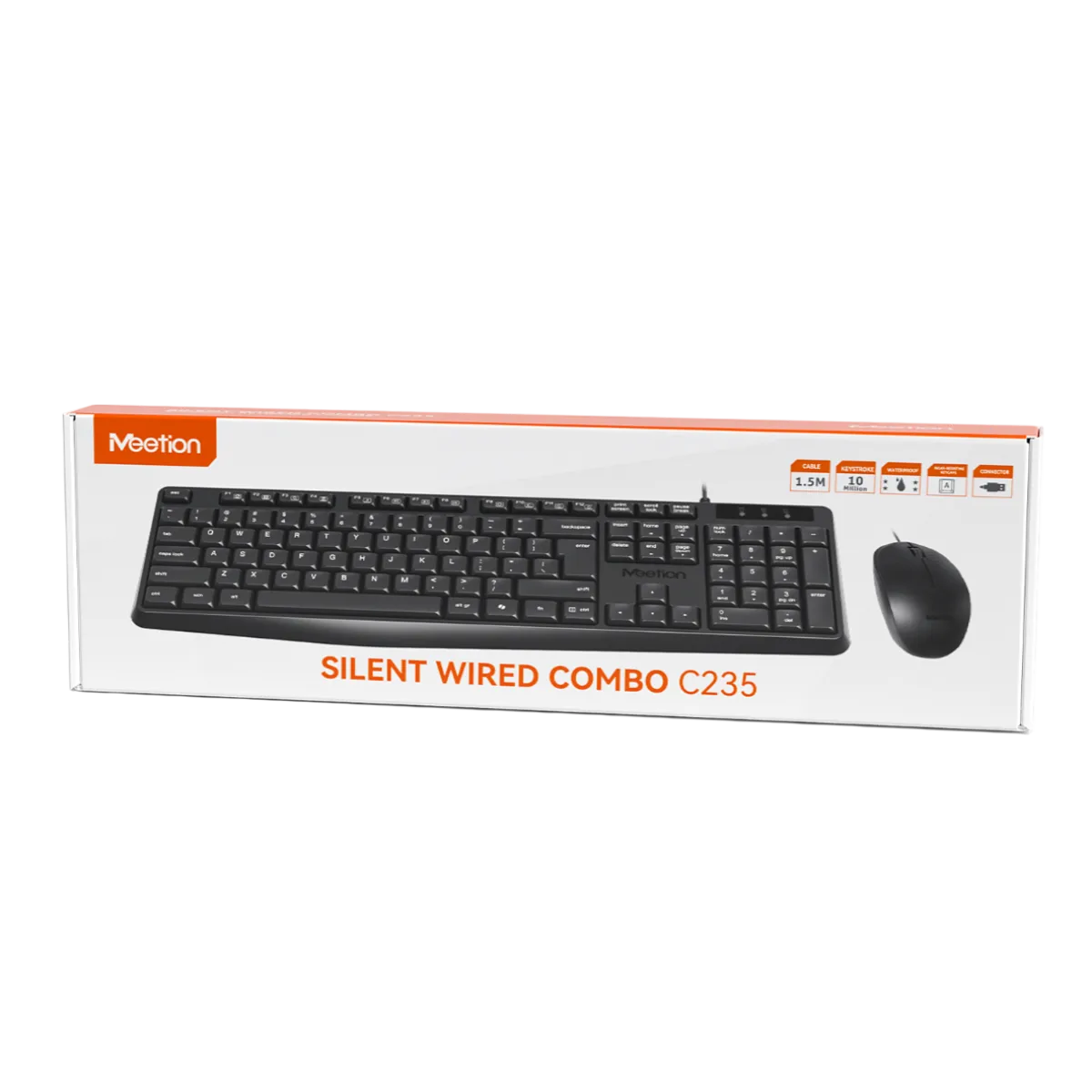 Комплект проводной (клавиатура+мышь) Meetion C235 / Black 
