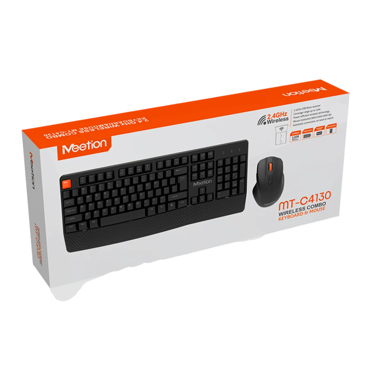 Комплект беспроводной (клавиатура+мышь) Meetion C4130 / Black