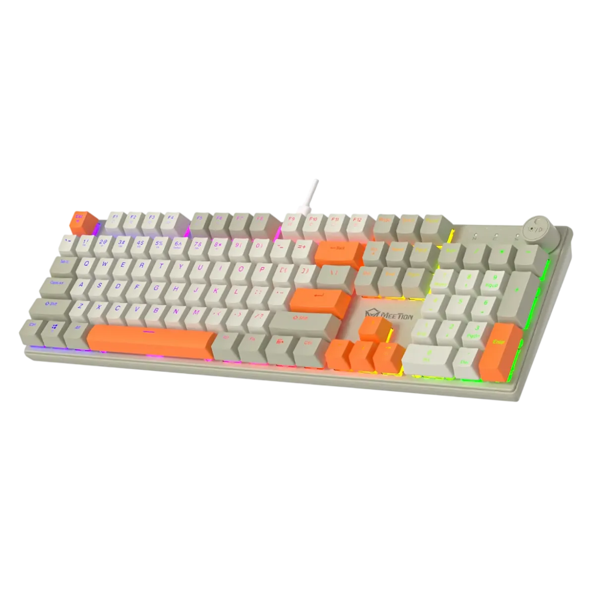 Клавиатура игровая проводная Meetion MK009RDP / White